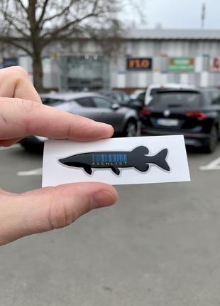 Преміум-наклейка 3d наліпка щука для авто мото аксесуарів