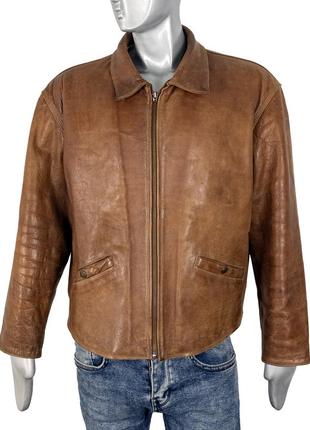 Вінтажна шкіряна чоловіча куртка пілот 80х brando leather aviator jacket5 фото