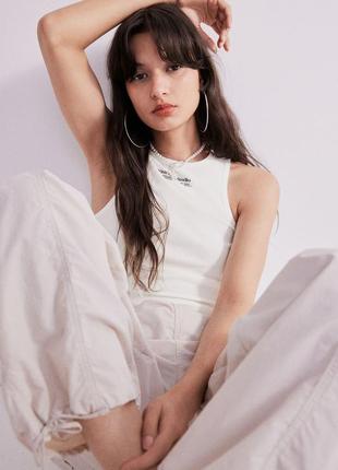 Майка в рубчик h&m uniqlo 1209456002
