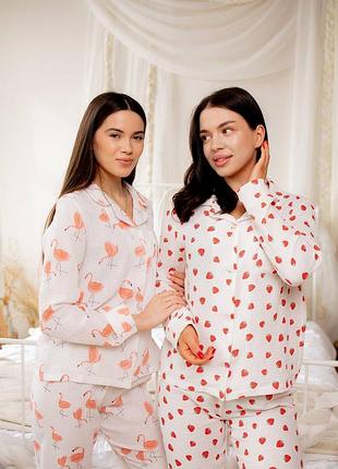 Жіноча піжама натуральна муслін сорочка і штани 17 кольорів