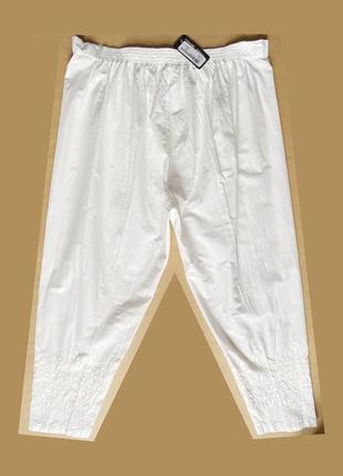 Eur 40 нові білі штани піжама бавовна глибокі на резинці жіночі
