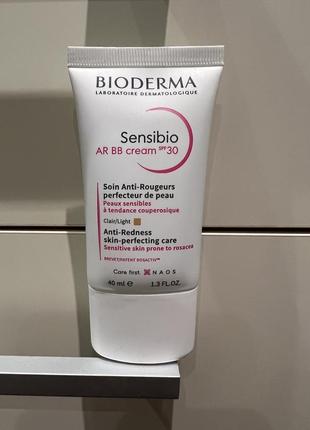 Крем для кожи с покраснениями bioderma sensibio 40 мл с тоном spf 30+1 фото