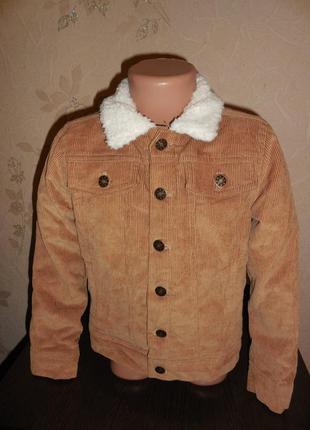 Куртка * st.bernard* dunnes, деми, верх вельвет, внутри мех, 7-8 лет (122-128 см)