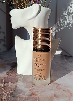 Тональна основа з есенцією, що омолоджує, - collistar fondotinta unico universal youth essence spf 15, відтінок 6n caramello.1 фото