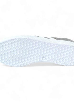 Жіночі замшеві кросівки adidas gazelle white grey адідас газелі3 фото