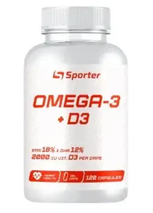 Омега 3 sporter omega 3 + d3 120 капс