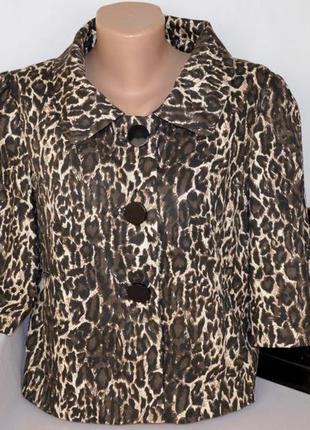 Леопардовый пиджак жакет atmosphere коттон этикетка1 фото