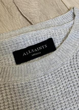 Allsaints чоловічий сірий вязаний светр5 фото
