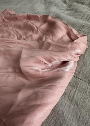Палаццо брюки рожеві з шимером nasty gal6 фото