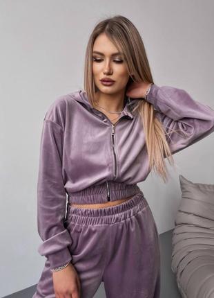 Велюровий костюм трійка