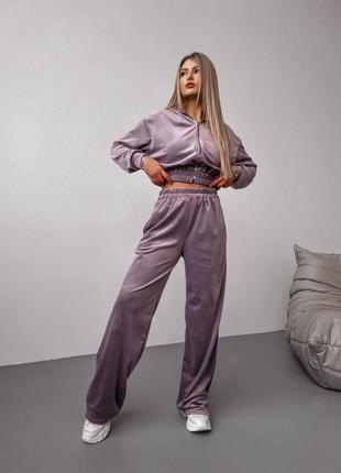 Велюровий костюм трійка