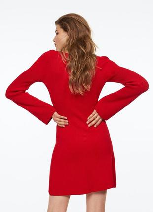 Червона сукня в рубчик h&m6 фото