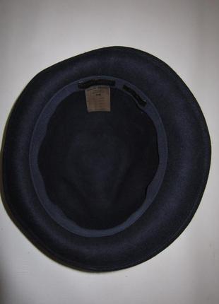 Темно-синяя шляпа шерсть5 фото