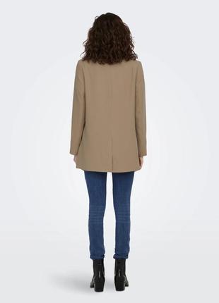 Оверсайз піджак, бежевий піджак, двобортний піджак від бренду only7 фото