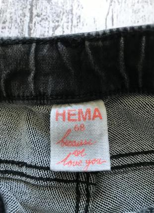 Круті джинси штани hema 6-9 міс2 фото