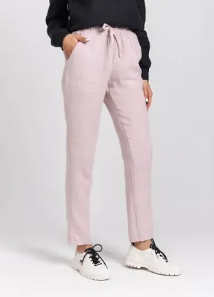 Женские пудровые льняные брюки cinque