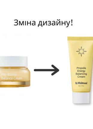 Відновлюючий крем для обличчя з прополісом та пробіотиками by wishtrend propolis energy balancing cream, 50 мл, віштренд6 фото