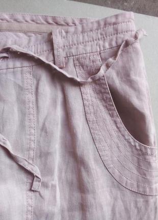 Женские пудровые льняные брюки cinque5 фото