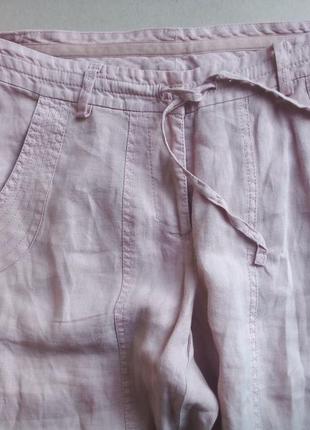 Женские пудровые льняные брюки cinque4 фото