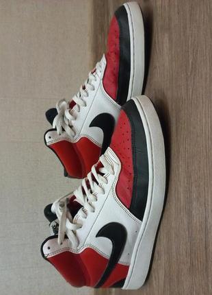 Кросівки nike court vision mid white/red оригінал | court vision mid | найк оригінал