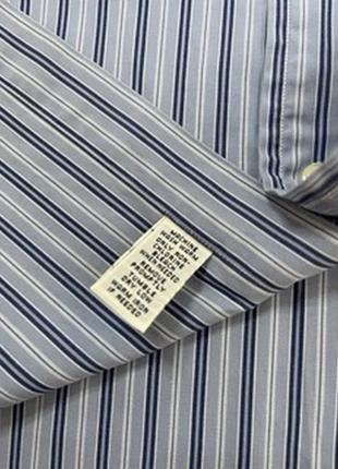 Голубая классическая рубашка polo ralph lauren в полоску, полоску, оригинал, поло ральф лорен, лауре7 фото