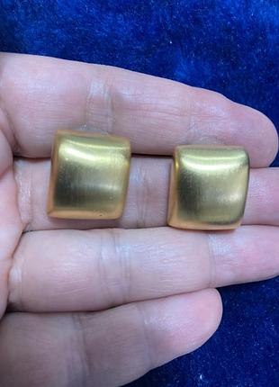 Серьги матовое золото винтаж