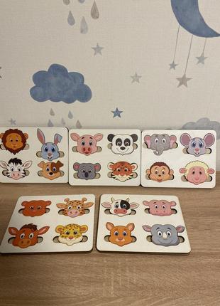 Пазли сортер тваринки