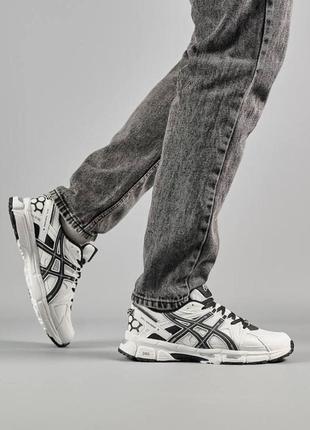 Чоловічі та підліткові кросівки asics gel-kahana 8 white black / мужские и подростковые кроссовки асикс белые с чёрным
