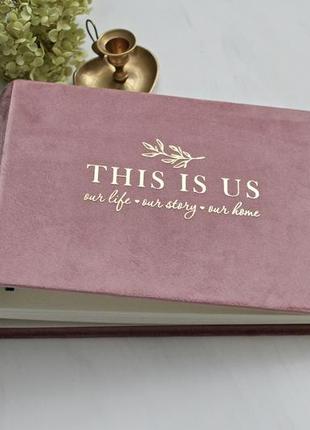 Рожевий фотоальбом, подарунок на річницю весілля, книга побажань, фотоальбом в наявності