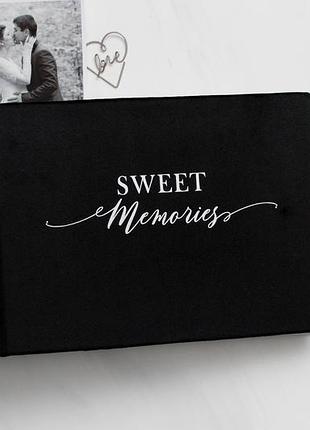 Черный бархатистый фотоальбом, фотоальбом для девушки, годовщина отношений, лавстере фотоальбом