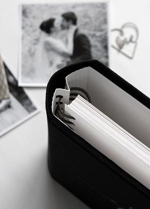 Черный бархатистый фотоальбом, фотоальбом для девушки, годовщина отношений, лавстере фотоальбом