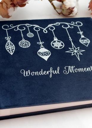 Зимовий фотоальбом, фотоальбом ручної роботи, новорічний фотоальбом, подарунок батькам