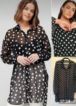 Прозора блуза сорочка туніка