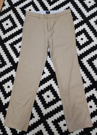 Брюки штани чоловічі прямі широкі бежеві gap khakis, розмір l, w34-35.