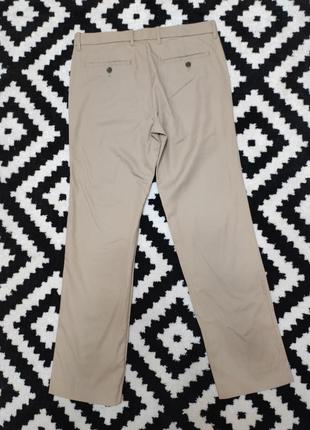 Брюки штани чоловічі прямі широкі бежеві gap khakis, розмір l, w34-35.3 фото