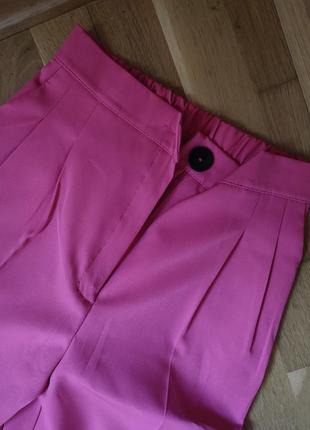 Рожеві штани брюки палацо4 фото