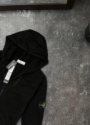 Зіп-худі stone island black1 фото