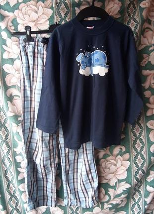Дитяча котонова піжама комплект костюм реглан штани одяг для сну дому білизна