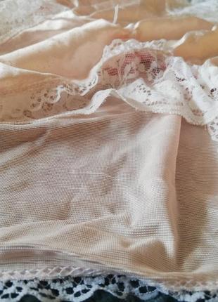 Боді жіноче нейлон мереживо персикове ретро ніжне сексуальна білизна4 фото