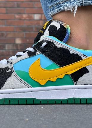 Nike sb dunk low x ben & jerry’s кроссовки разноцветные9 фото