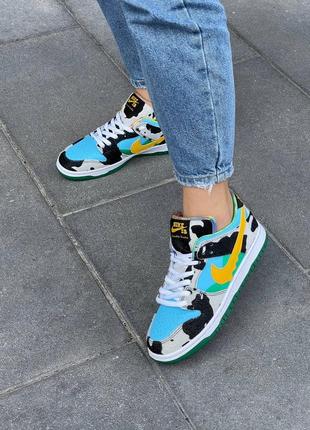 Nike sb dunk low x ben & jerry’s кроссовки разноцветные