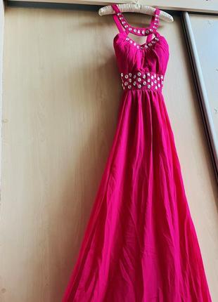 Сукня шифонова довга максі в підлогу випускна нарядна корсетна плаття корсет