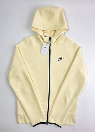 Оригінал! зіп худі nike tech fleece бежеве (s/m/l) нове з бірками!