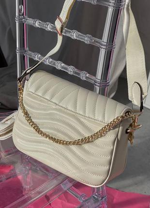 Louis vuitton new wave multi pochette beige, сумка5 фото