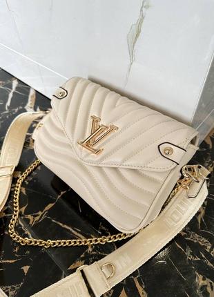 Louis vuitton new wave multi pochette beige, сумка3 фото