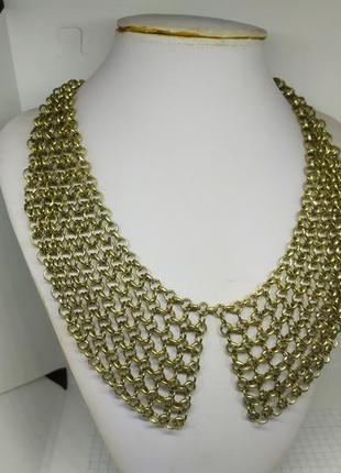 Колье воротничок. плетение кольчуга