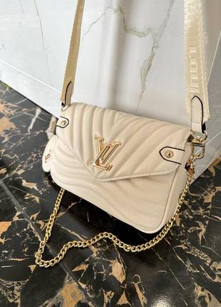 Louis vuitton new wave multi pochette beige, сумка5 фото