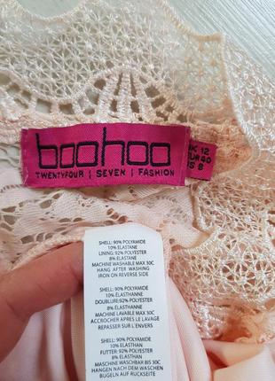 Изысканное вечернее коктельное платье гипюровое boohoo8 фото