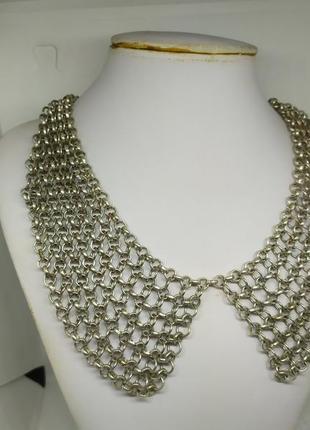 Колье воротничок. плетение кольчуга