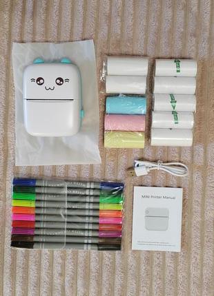 Ручной мини принтер беспроводной портативный мобильный принтер маленький для телефона мини принтер